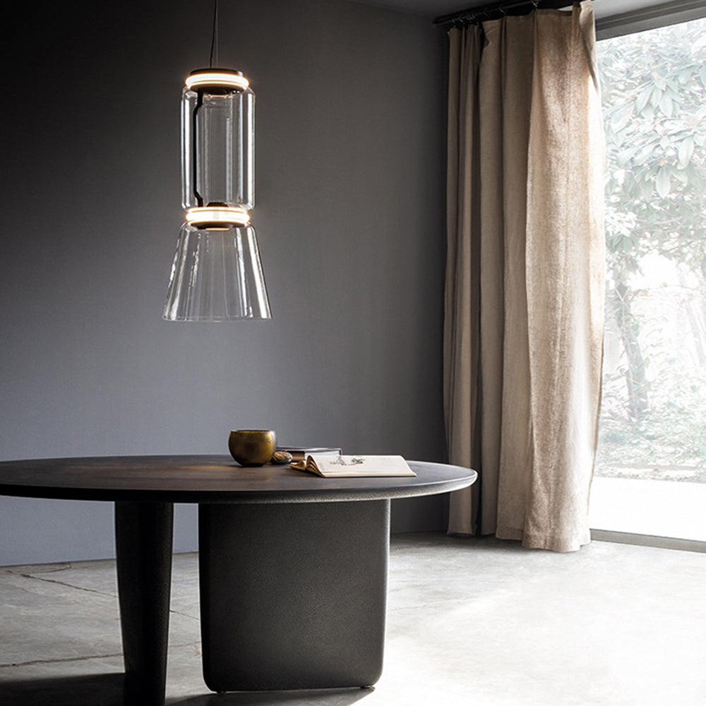 Valentina Minimalist Combination Glass Pendant Light, Clear - Neutralighting