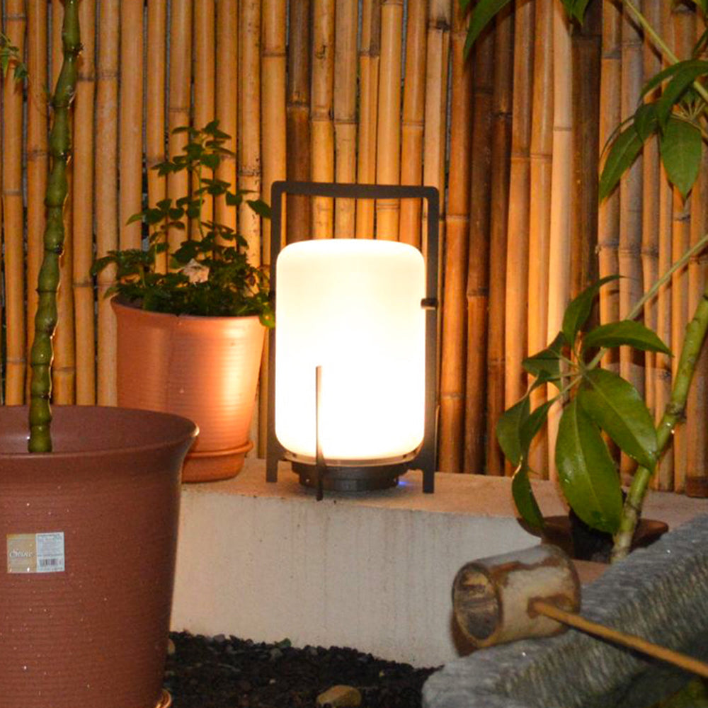Ray Minimalist Glass/Acrylic Outdoor Landscape Pathway Light, White - Neutralighting