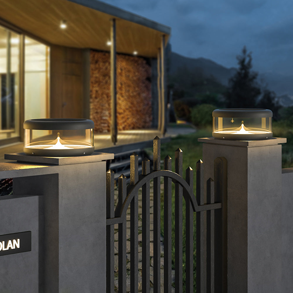 Ray Modern Quicksand Metal Outdoor Solar Lamp, Warm Ligh - Neutralighting