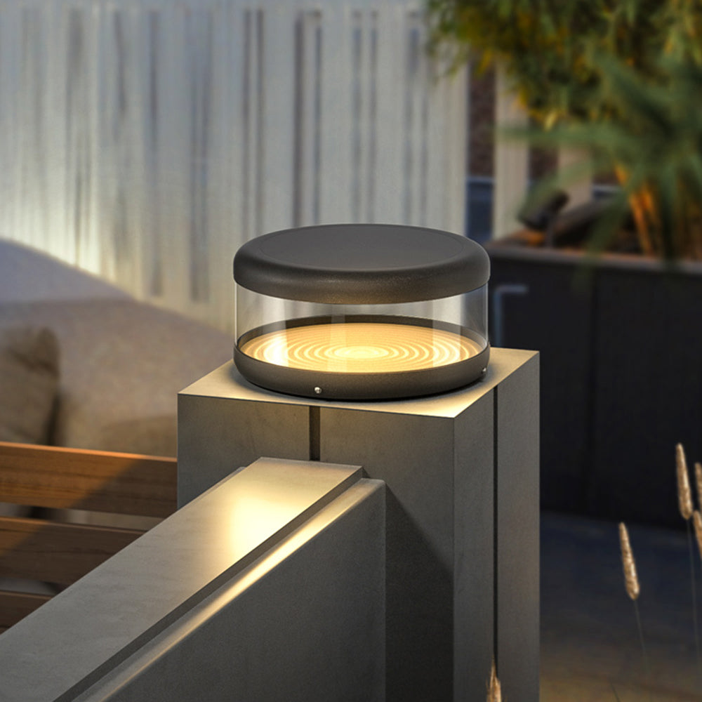Ray Modern Cylinder Metal Solar Lamp Outdoor, Warm Light - Neutralighting