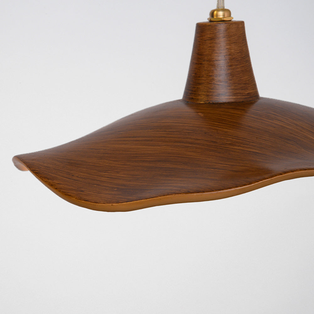 Arisha Pendant Light Wave Retro, Mahogany/Resin, Dining Room - Neutralighting