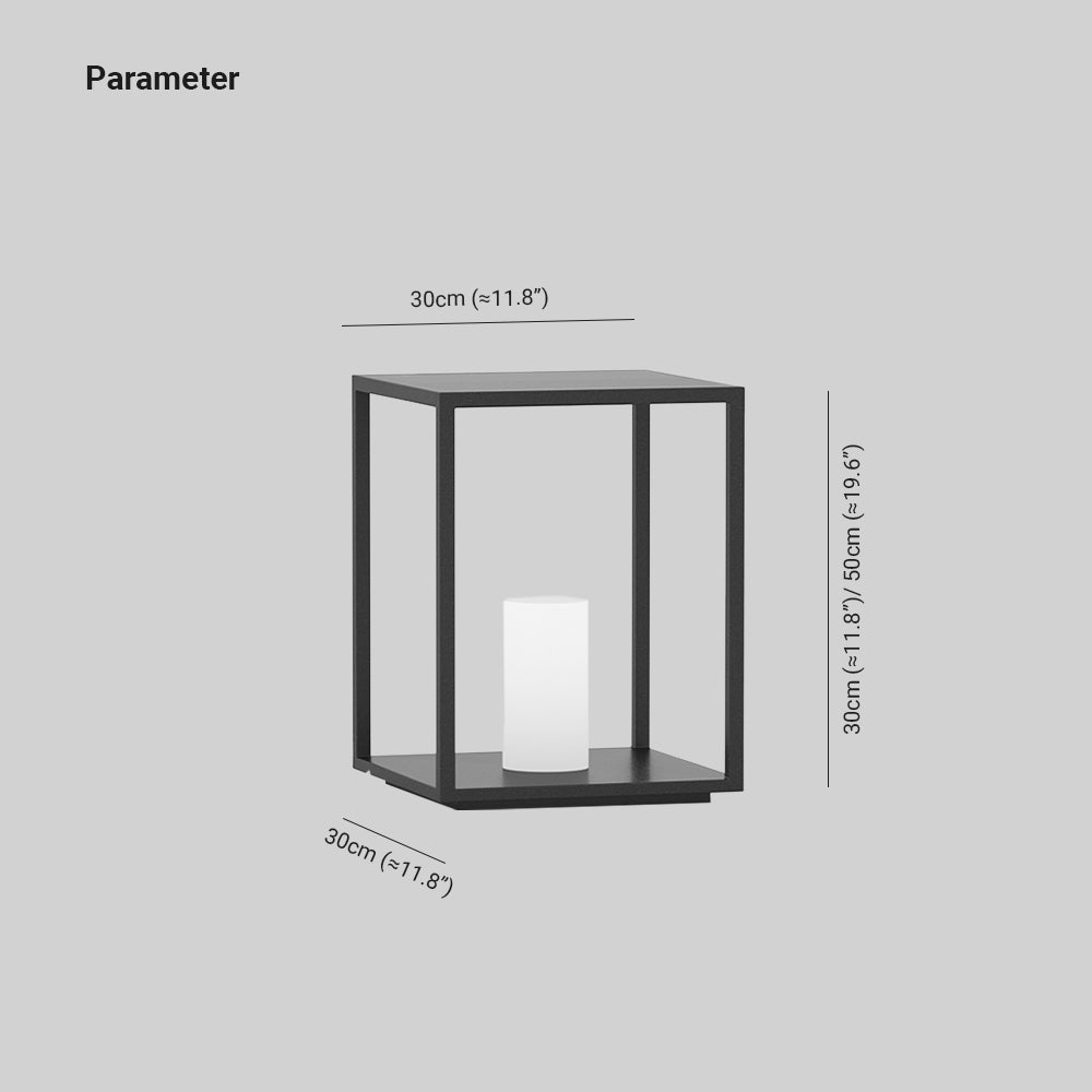 Ray Minimalist Rectangular Metal Solar Outdoor Ground Lamp - Neutralighting