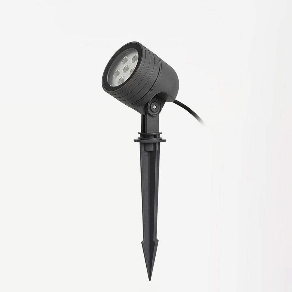 Ray Modern Round Glass/Metal Solar Outdoor Ground Lamp Spotlight - Neutralighting
