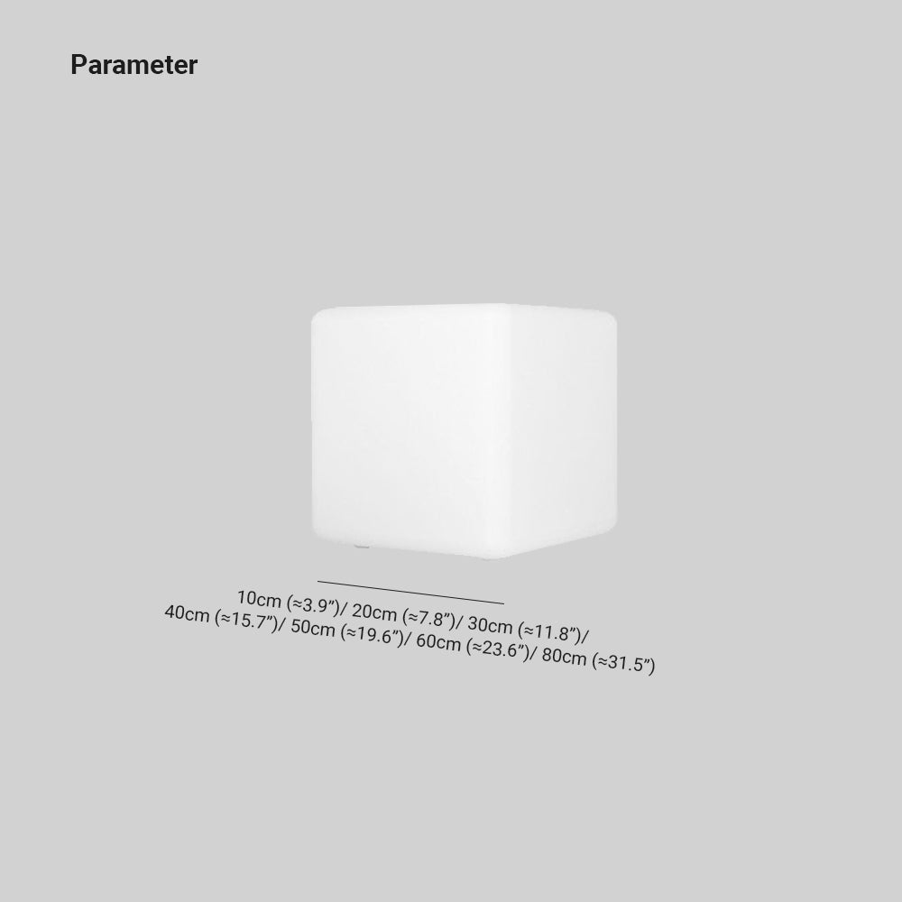 Ray Minimalist Square Acrylic Outdoor Ground Lamp, White - Neutralighting