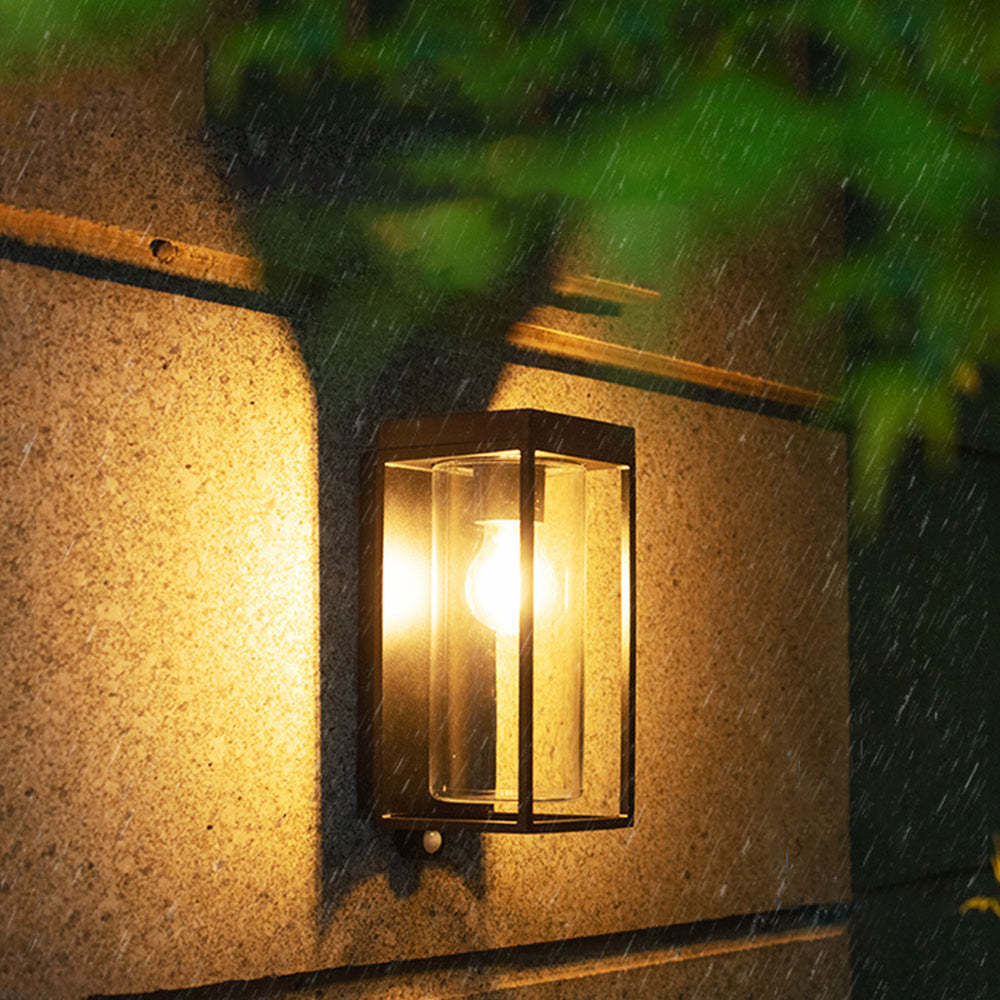 Ray Modern Rectangular Solar Waterproof Glass Outdoor Wall Lamp - Neutralighting