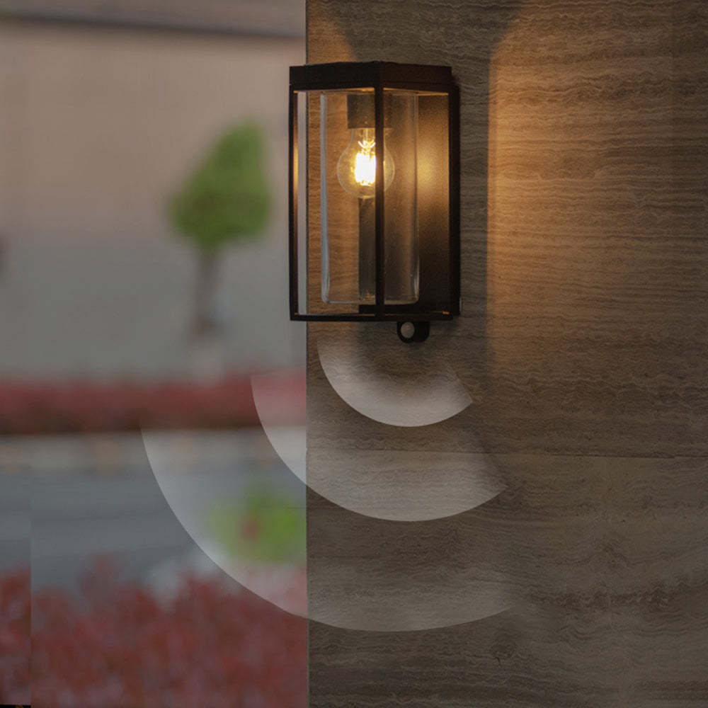 Ray Modern Rectangular Solar Waterproof Glass Outdoor Wall Lamp - Neutralighting