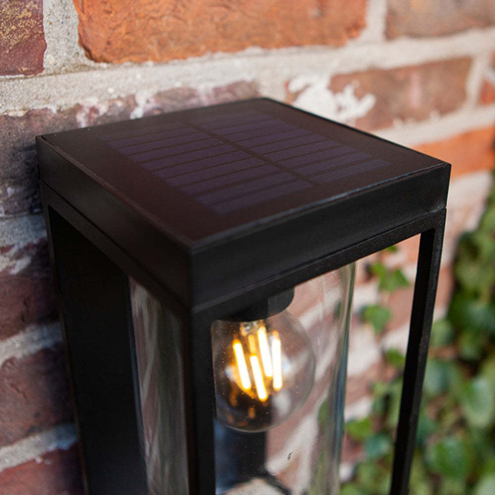 Ray Modern Rectangular Solar Waterproof Glass Outdoor Wall Lamp - Neutralighting