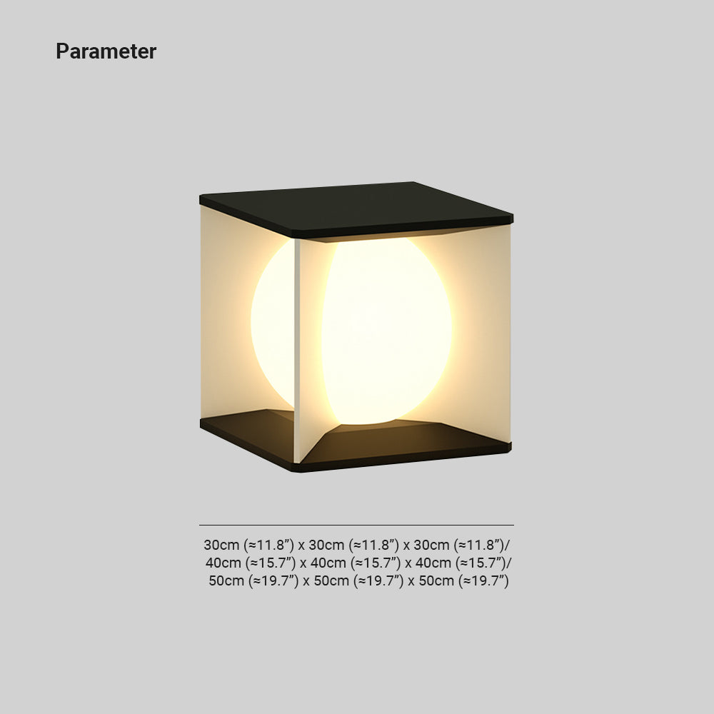 Ray Modern Moon Outdoor Pier-Mount Pillar Light