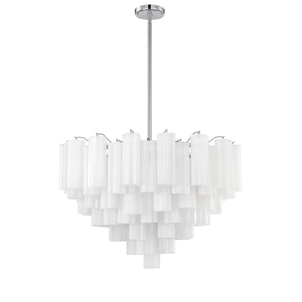Aurora Murano Chandelier Glass Tube Layered Amber