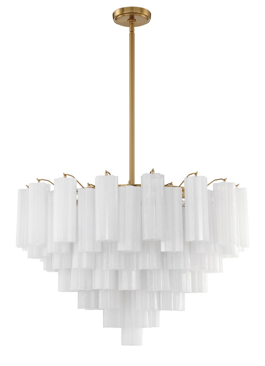 Aurora Murano Chandelier Glass Tube Layered Amber