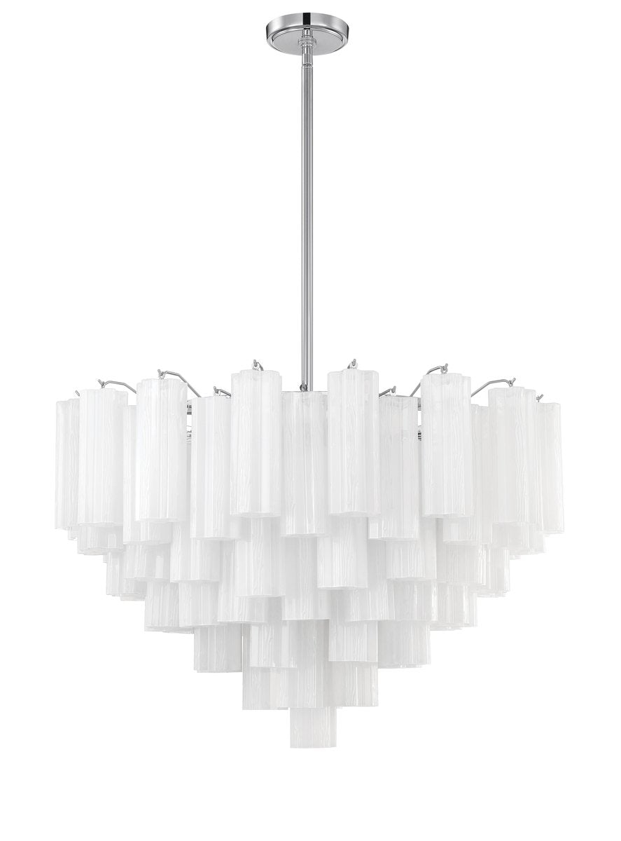 Aurora Murano Chandelier Glass Tube Layered Amber