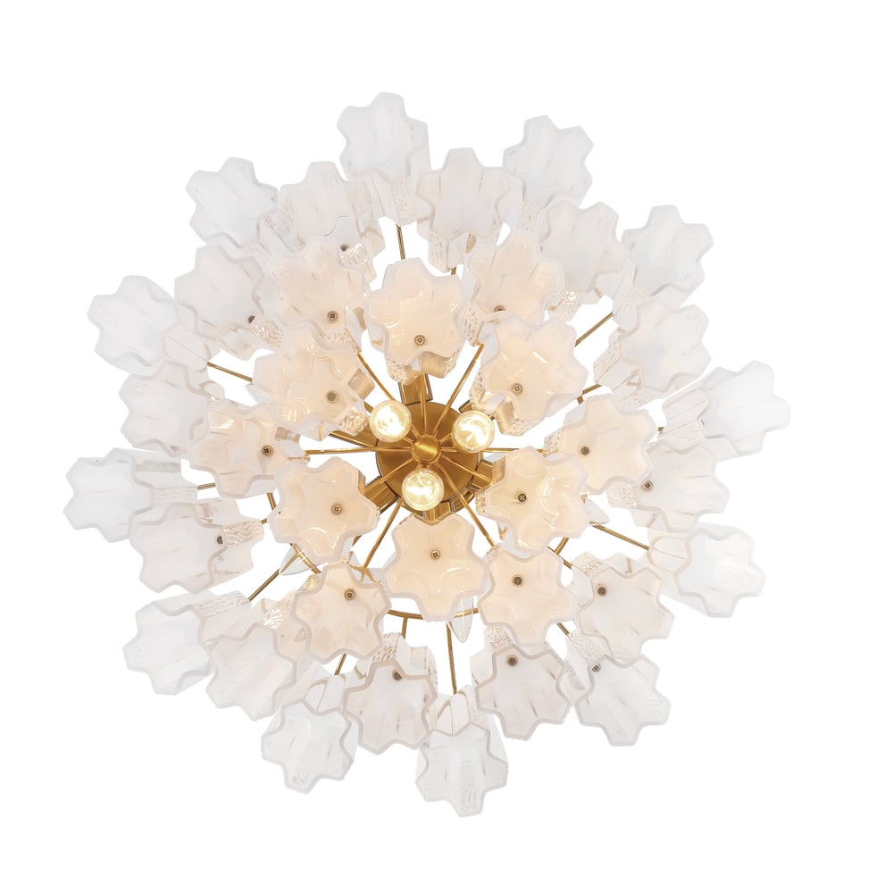 Aurora Murano Chandelier Glass Tube Layered Amber