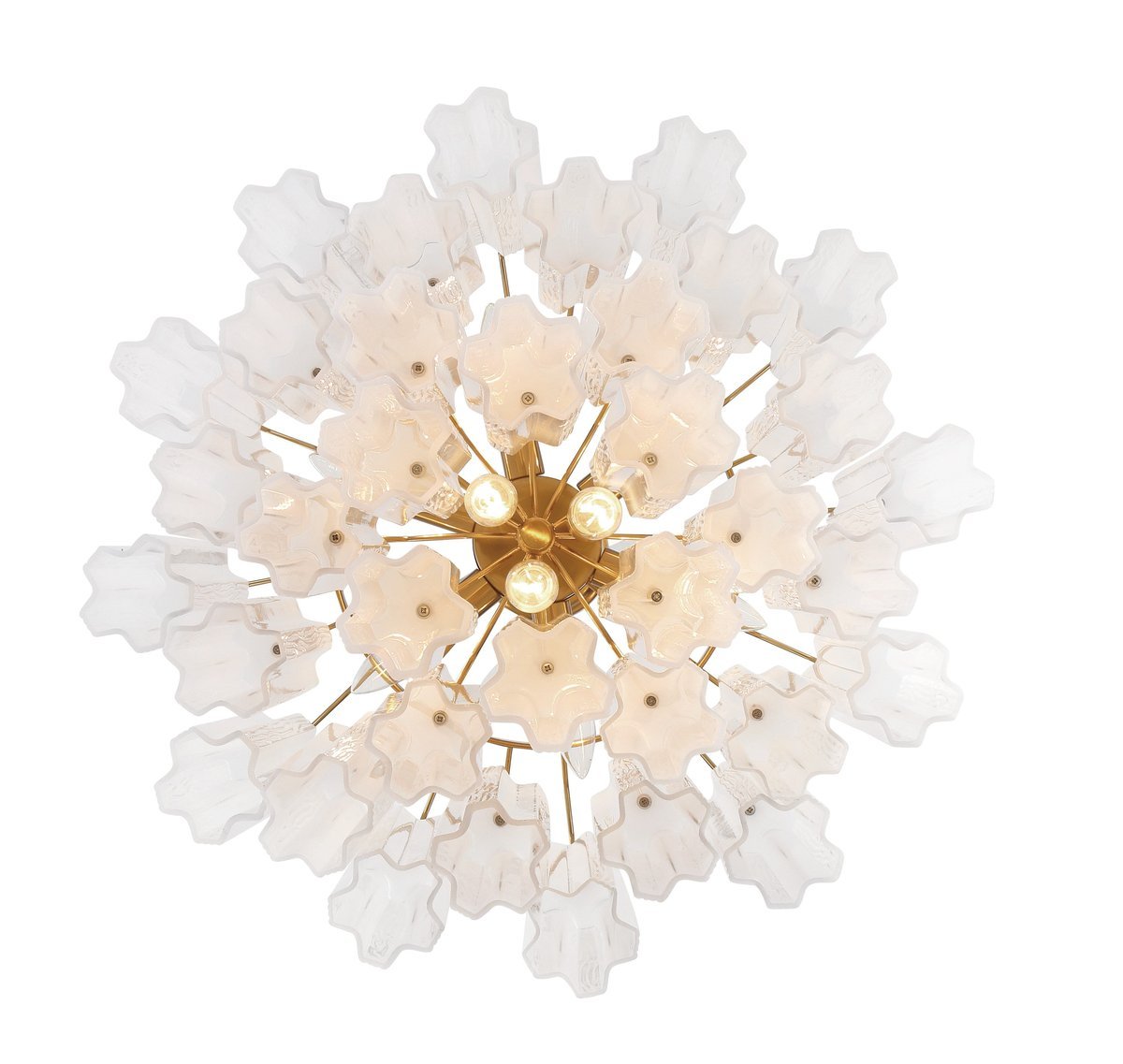 Aurora Murano Chandelier Glass Tube Layered Amber