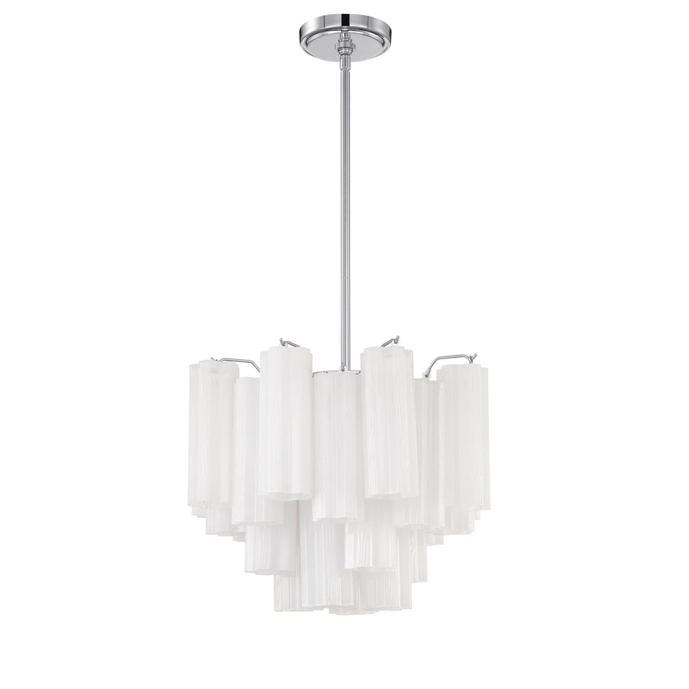 Aurora Murano Chandelier Glass Tube Layered Amber