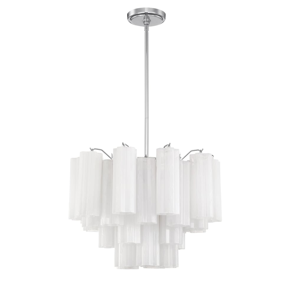 Aurora Murano Chandelier Glass Tube Layered Amber