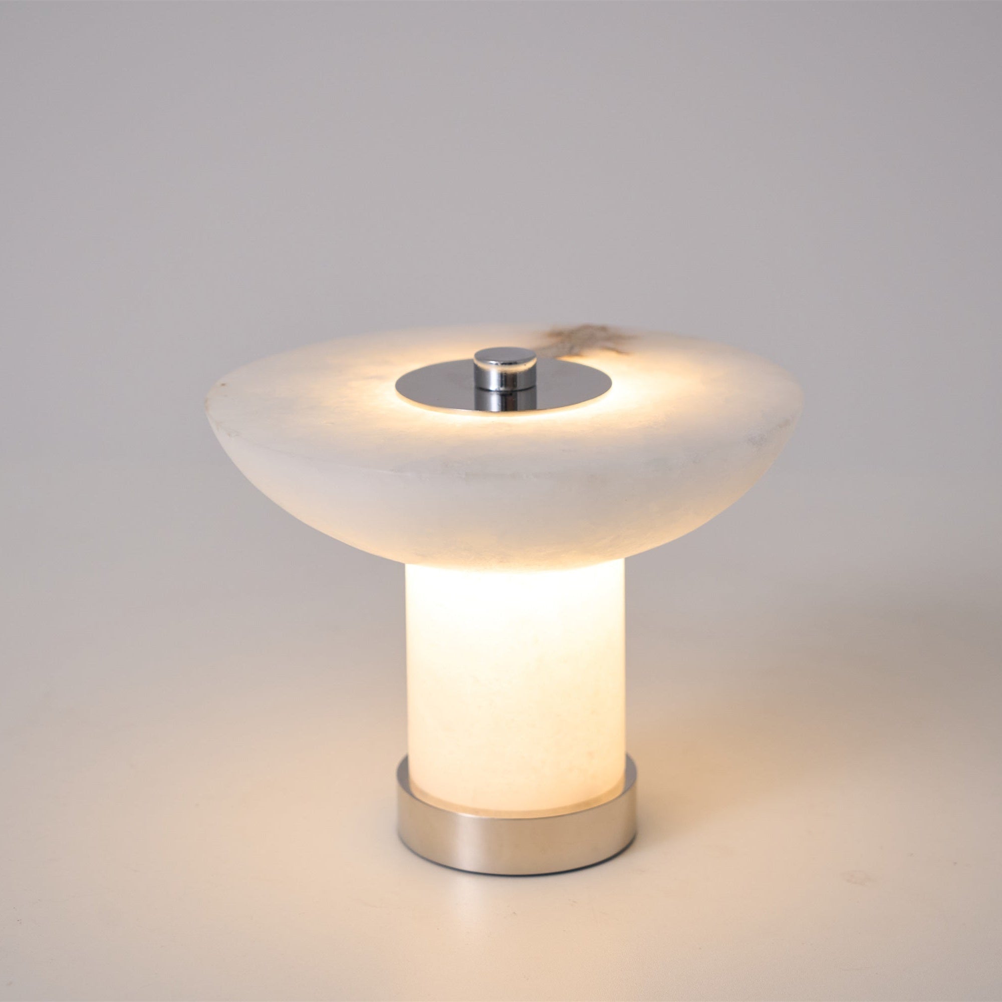 Eurnoran Mushroom Shaped Alabaster Table Lamp - Neutralighting