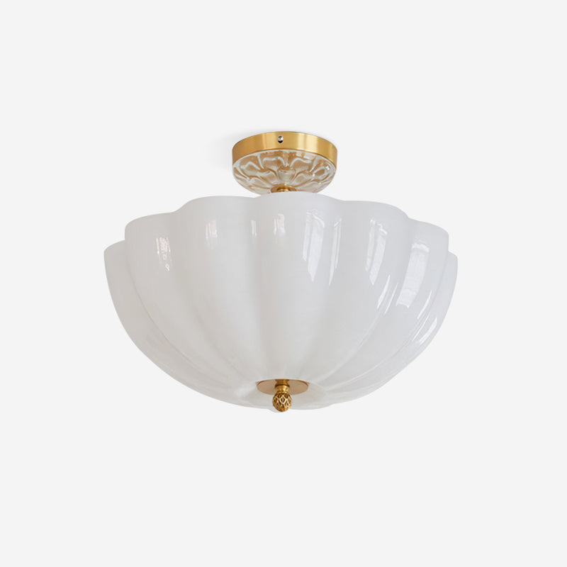 Ceiling Light Brass and Glass with Elegant Petal Silhouette Modern - Neutralighting