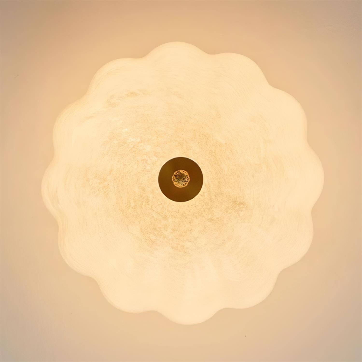 Ceiling Light Brass and Glass with Elegant Petal Silhouette Modern - Neutralighting