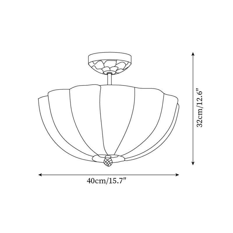 Ceiling Light Brass and Glass with Elegant Petal Silhouette Modern - Neutralighting