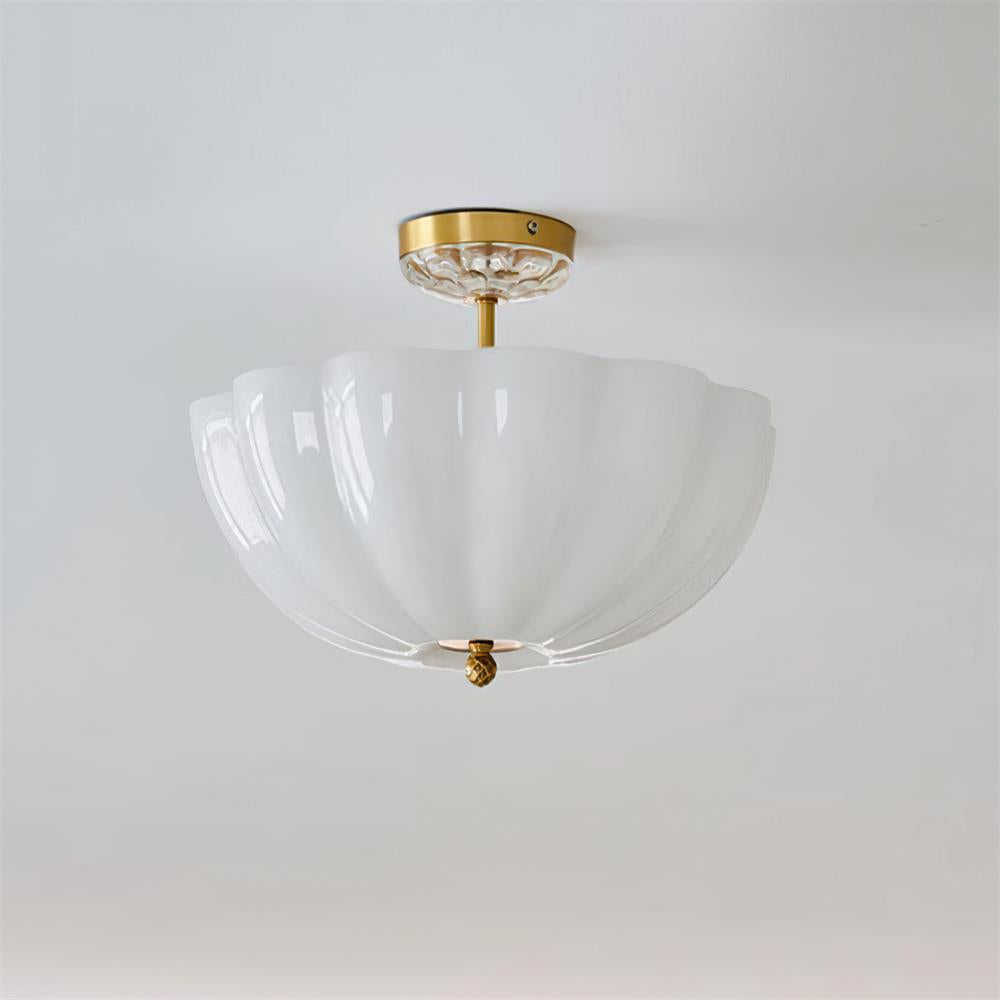 Ceiling Light Brass and Glass with Elegant Petal Silhouette Modern - Neutralighting