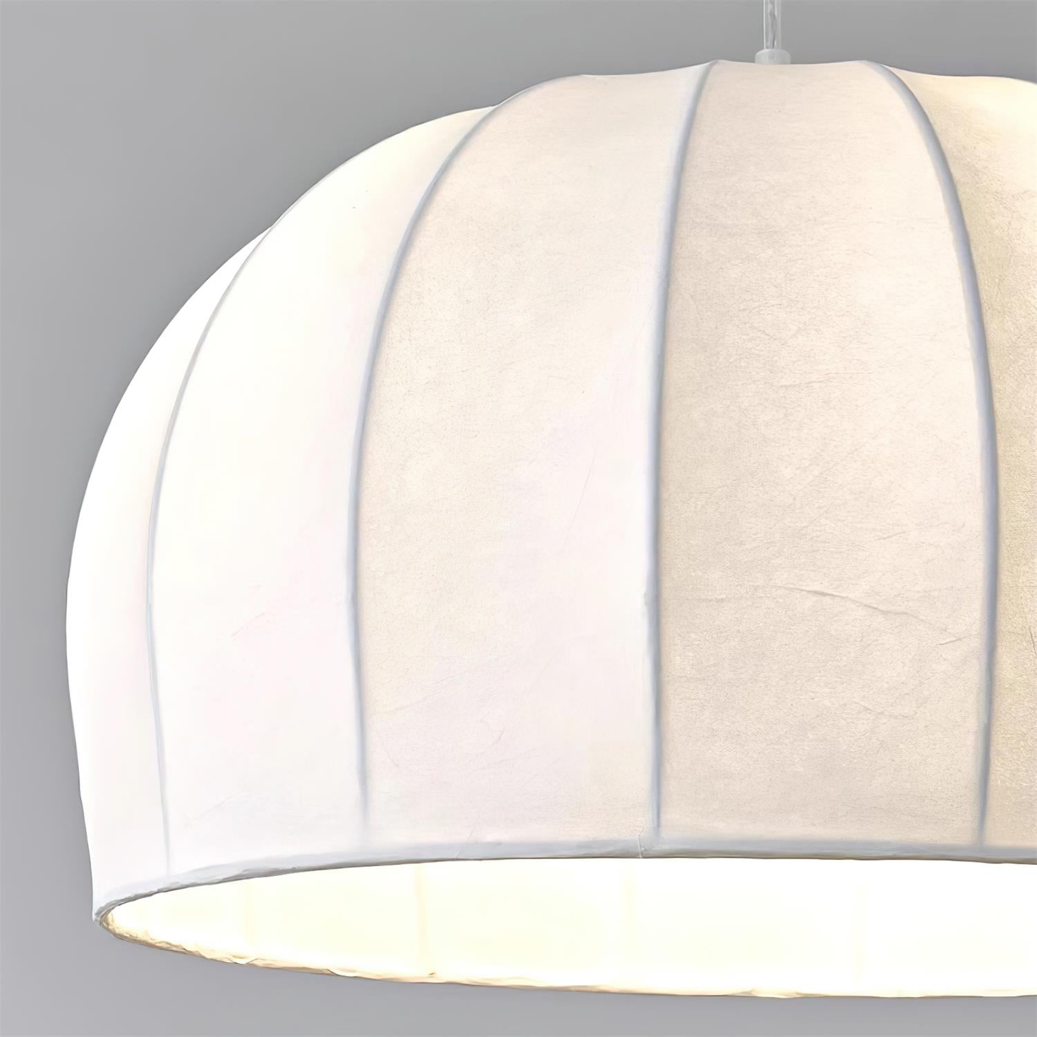 Nova White Fabric Dome Pendant Light - Neutralighting