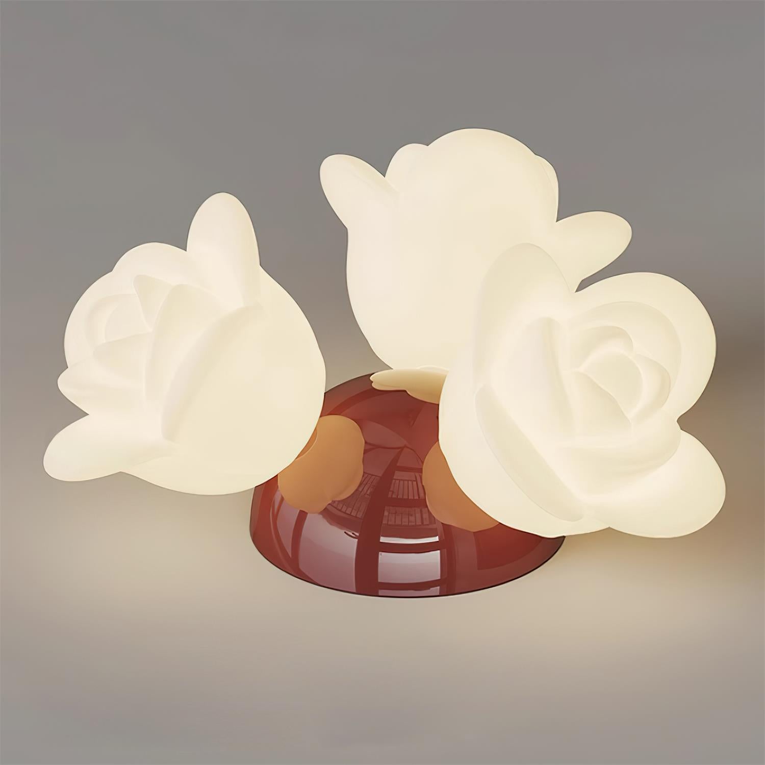 Ceiling Light Metal Canopy and PE Rose Shape Floral Artistic Accent - Neutralighting