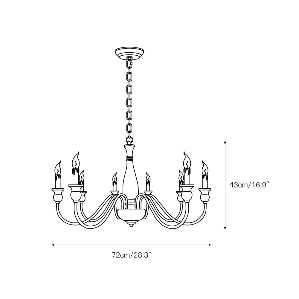 Afralia Modern Industrial Wooden Chandelier - Neutralighting