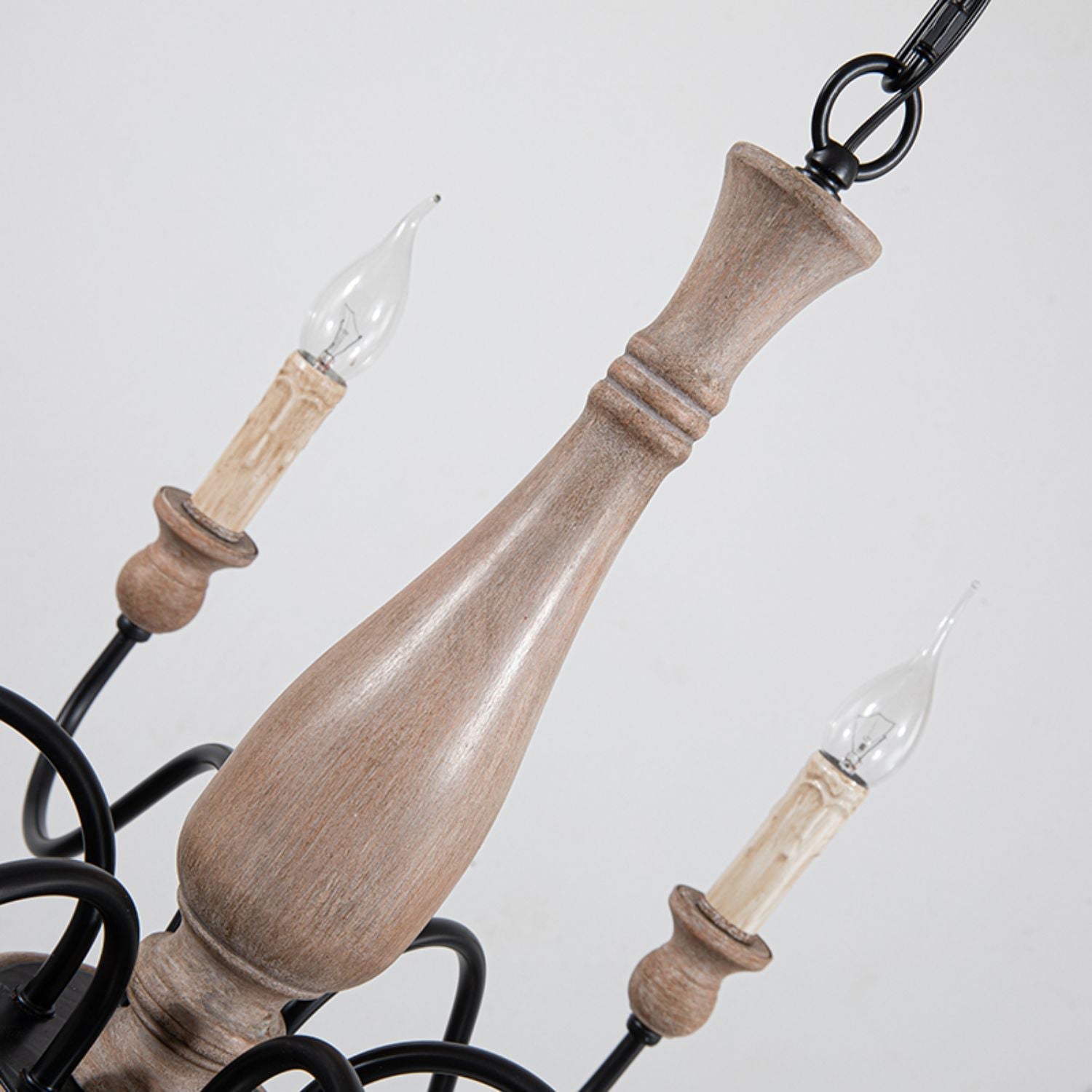 Afralia Modern Industrial Wooden Chandelier - Neutralighting