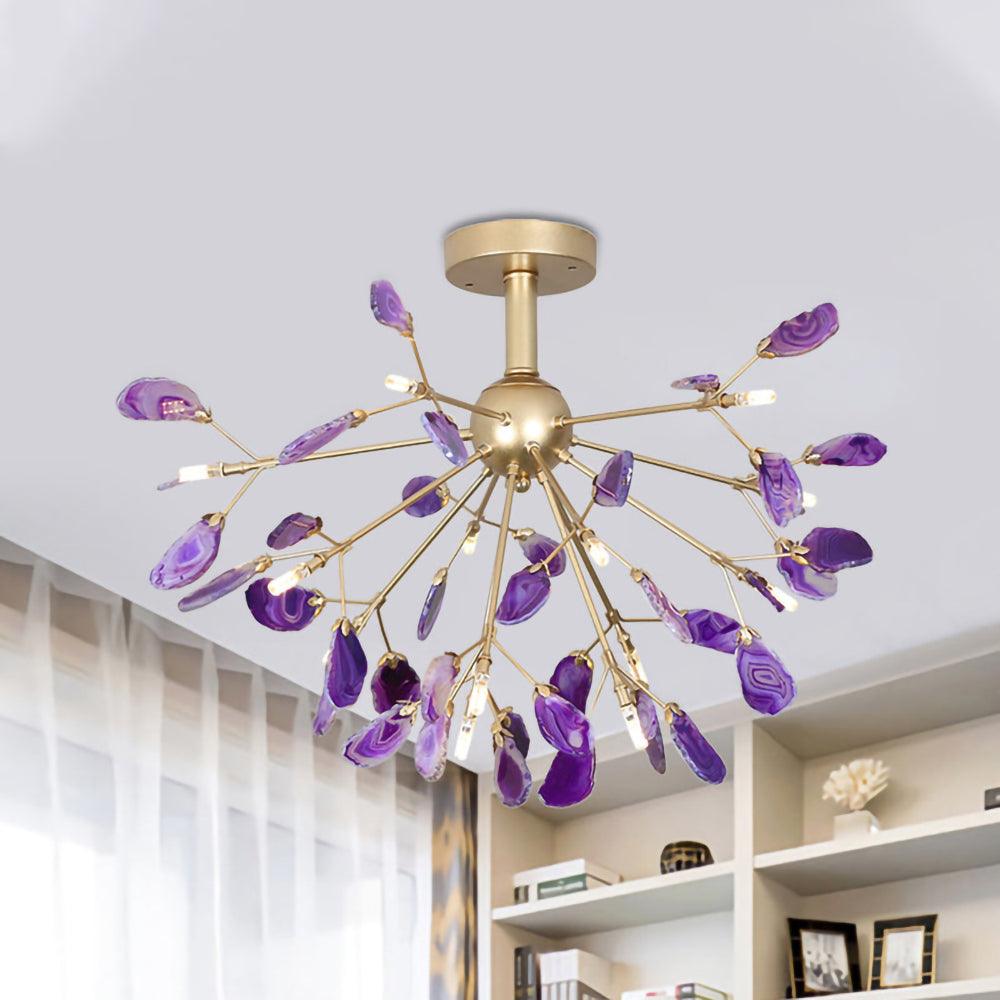 Agate Chandelier Colorful Branching - Neutralighting