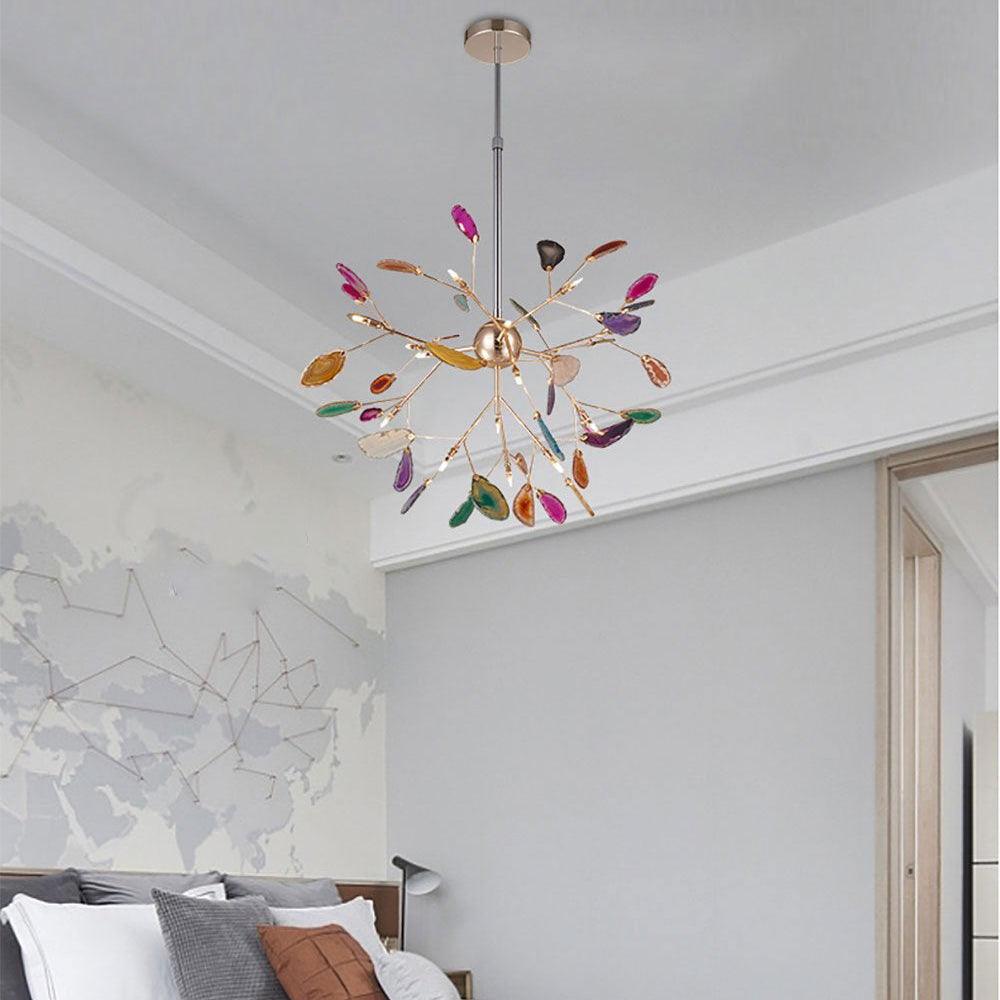 Agate Chandelier Colorful Branching - Neutralighting