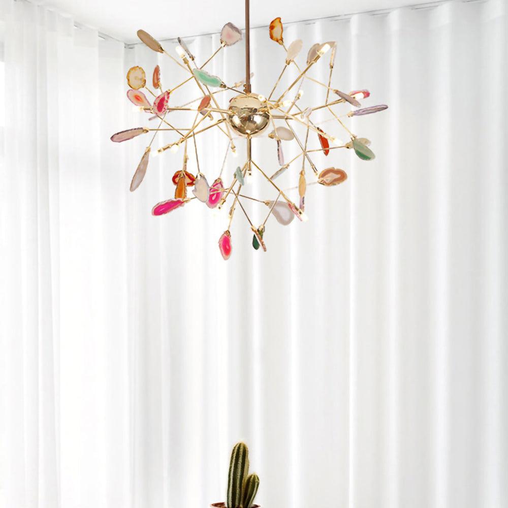 Agate Chandelier Colorful Branching - Neutralighting