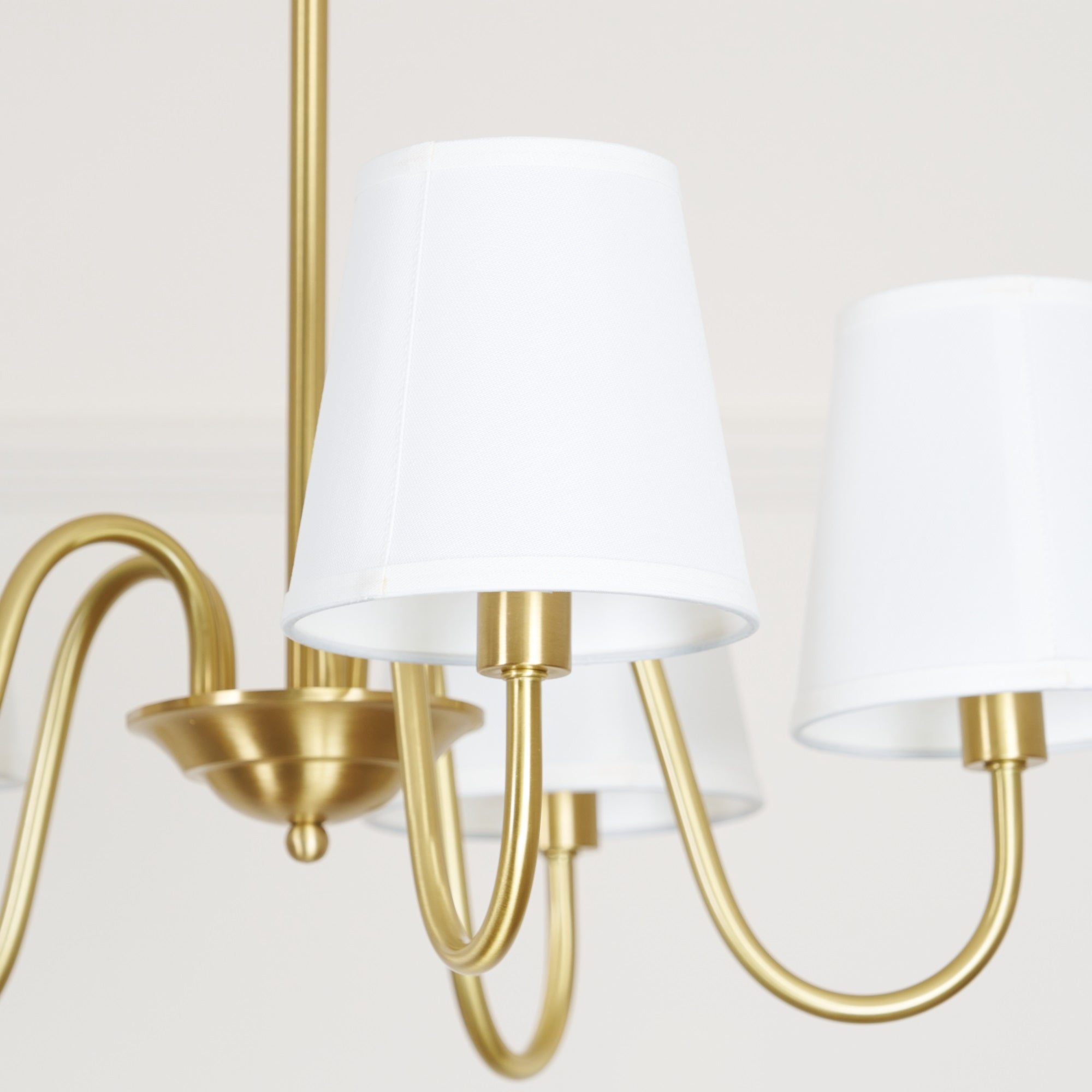 Aged Traditional Stacey Fabric Chandelier - Neutralighting