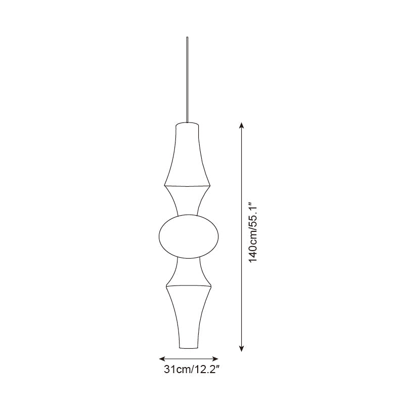 Zyora Sculptural Paper Pendant Lamp - Neutralighting
