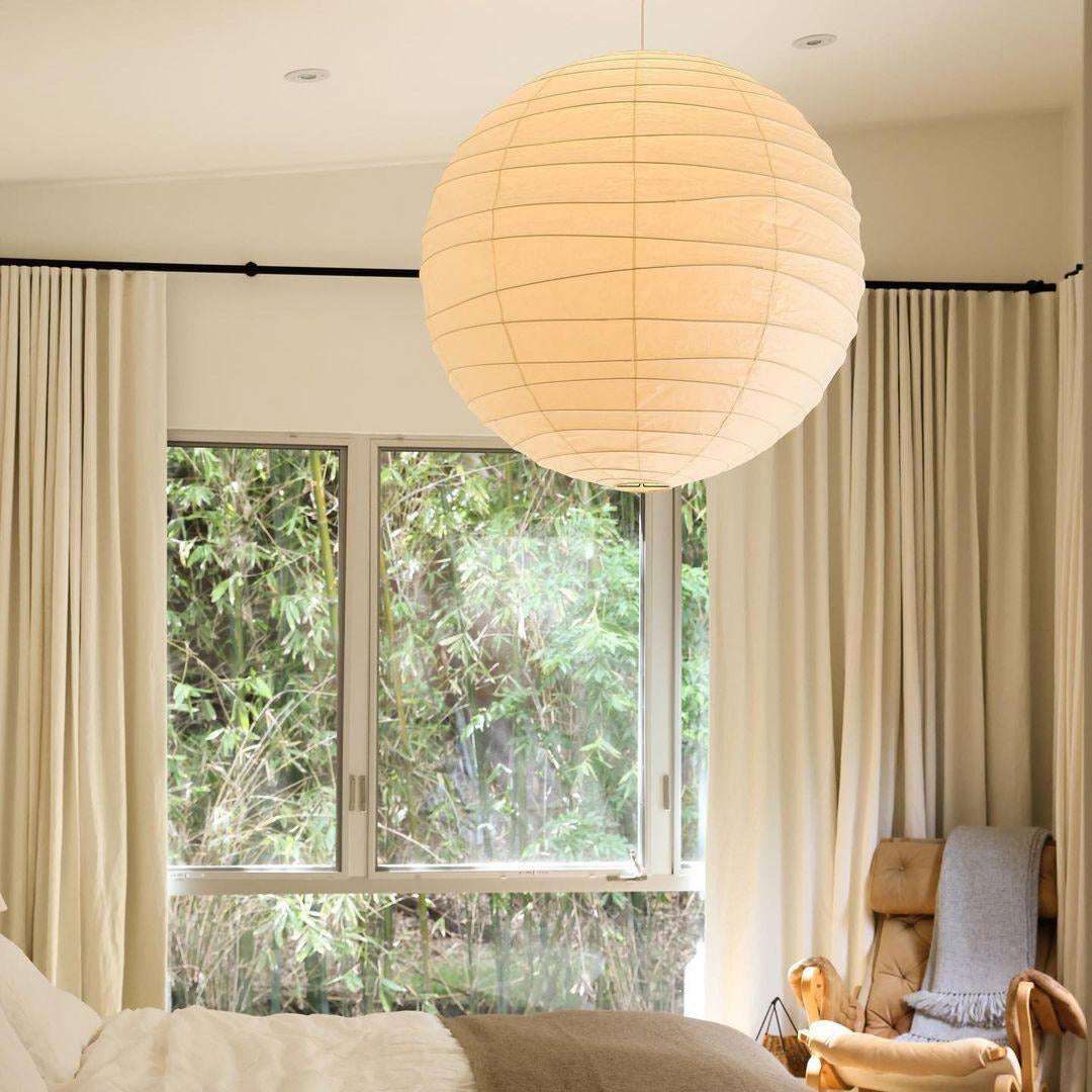 Luna Pendant Light Japanese Paper Globe - Neutralighting
