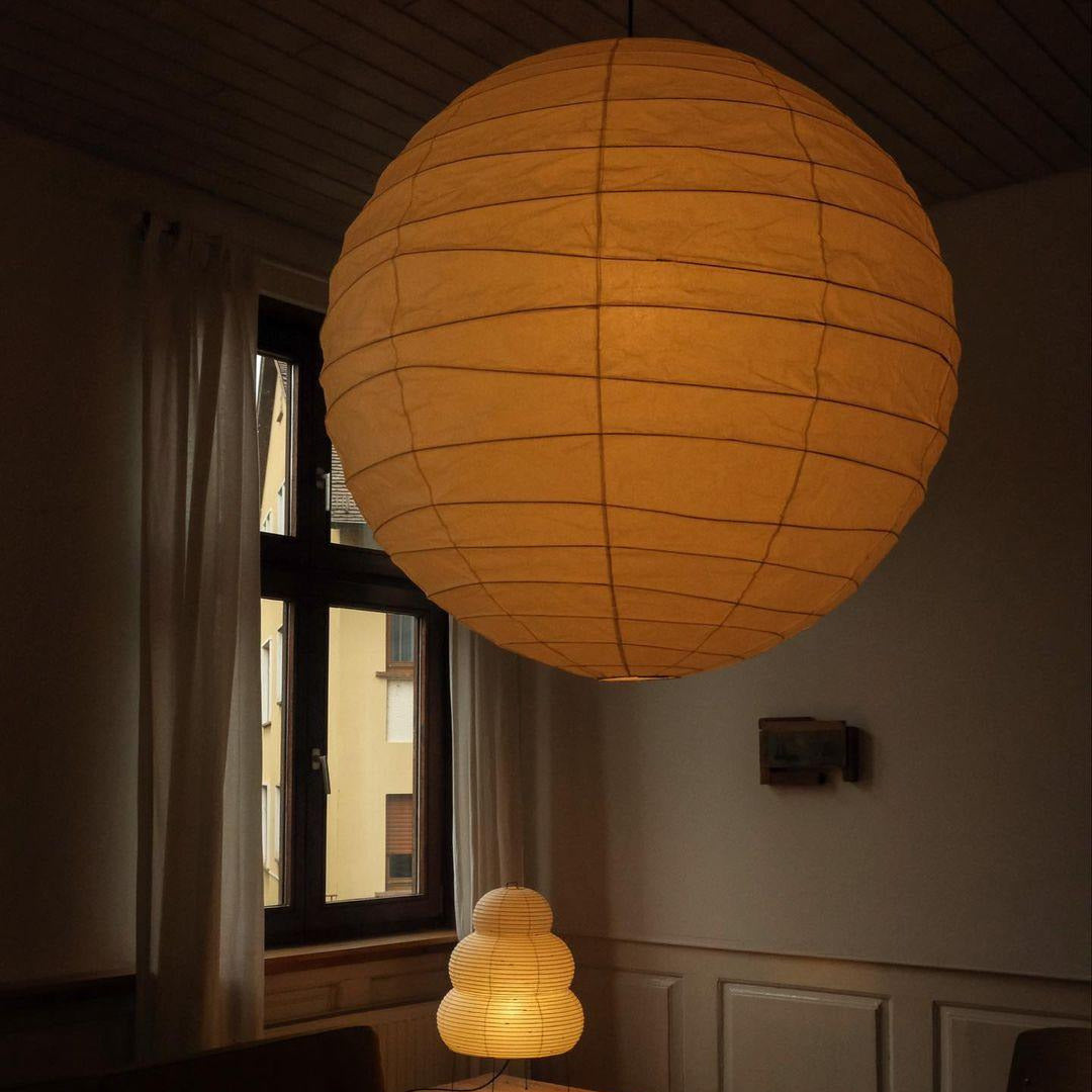 Luna Pendant Light Japanese Paper Globe - Neutralighting
