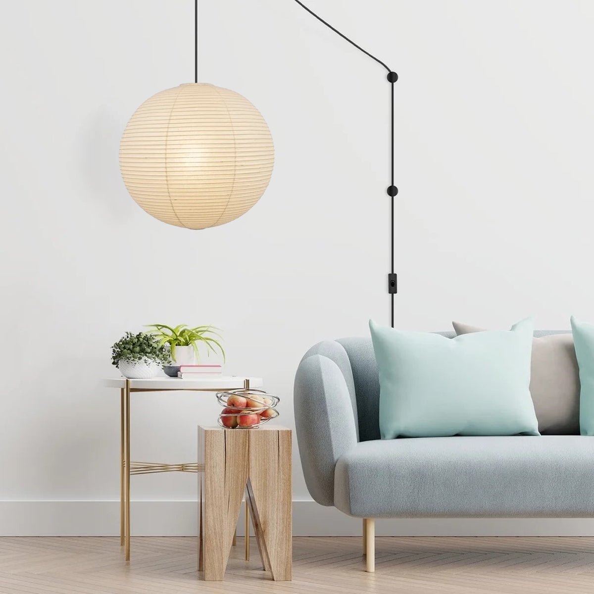 Sylin Pendant Swag Light Mulberry Silk - Neutralighting
