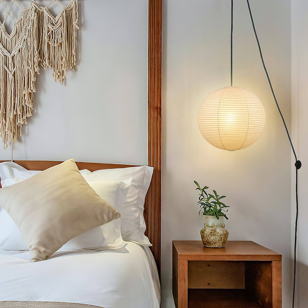 Sylin Pendant Swag Light Mulberry Silk - Neutralighting