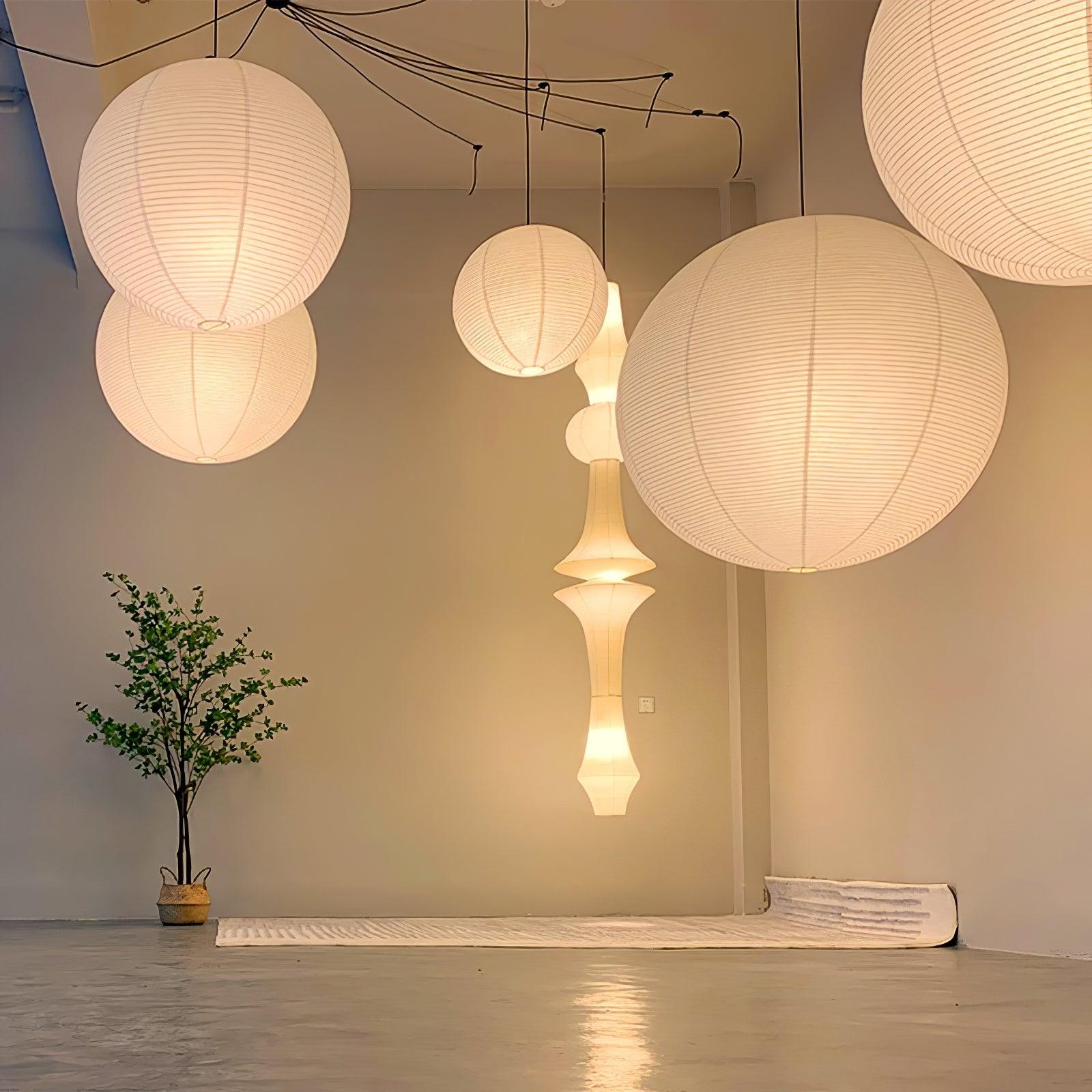 Sylin Pendant Swag Light Mulberry Silk - Neutralighting