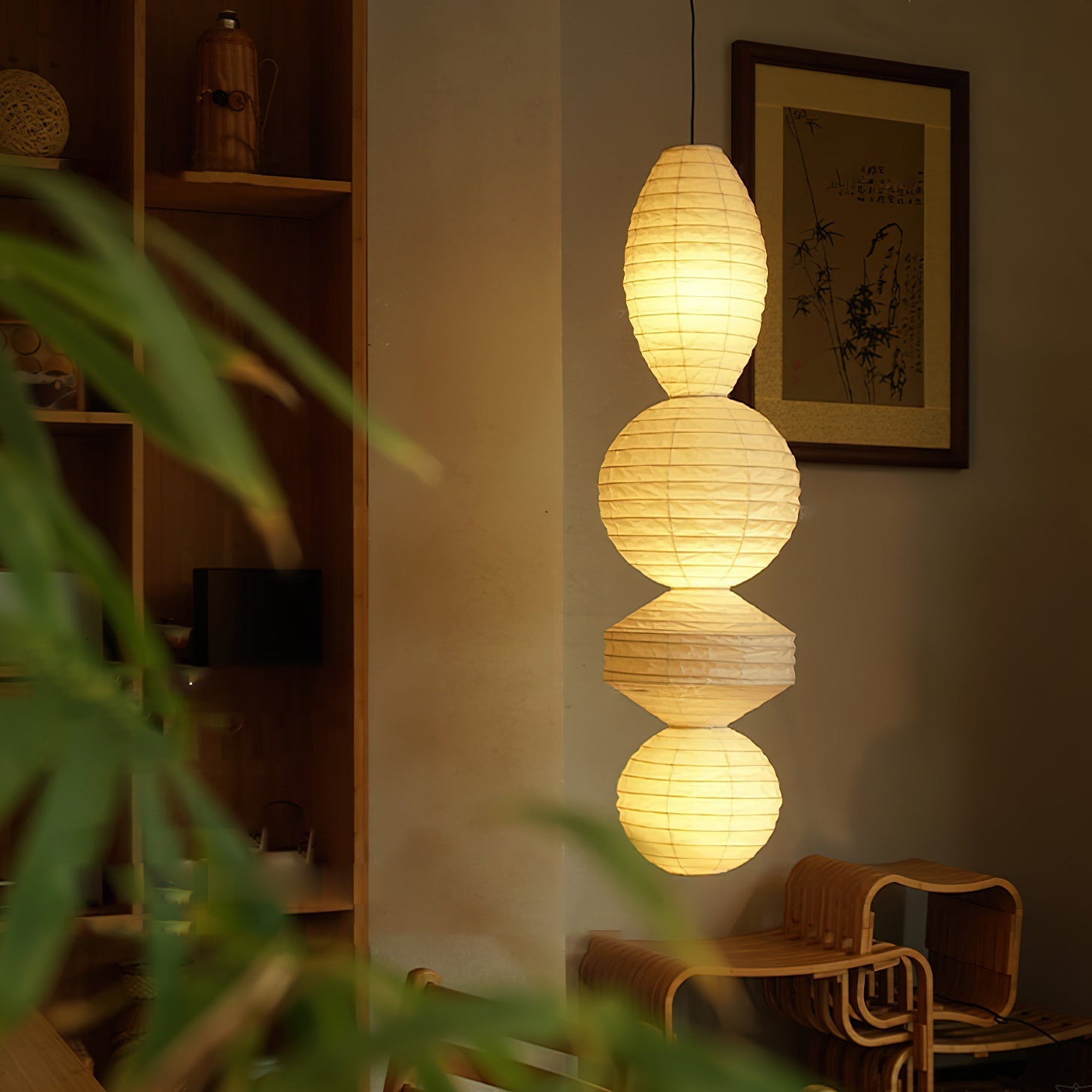 Nami Pendant Light Paper Lantern Wabi-sabi - Neutralighting