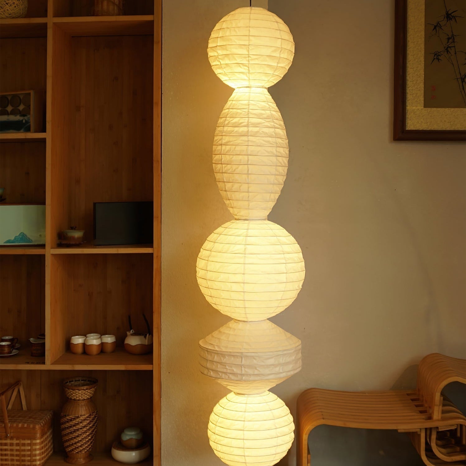 Nami Pendant Light Paper Lantern Wabi-sabi - Neutralighting