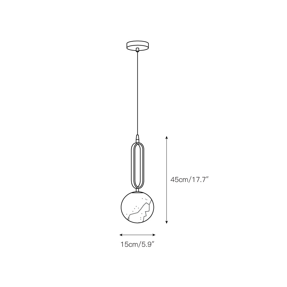 Gloruvyd Minimalist Ball Alabaster Pendant Light - Neutralighting