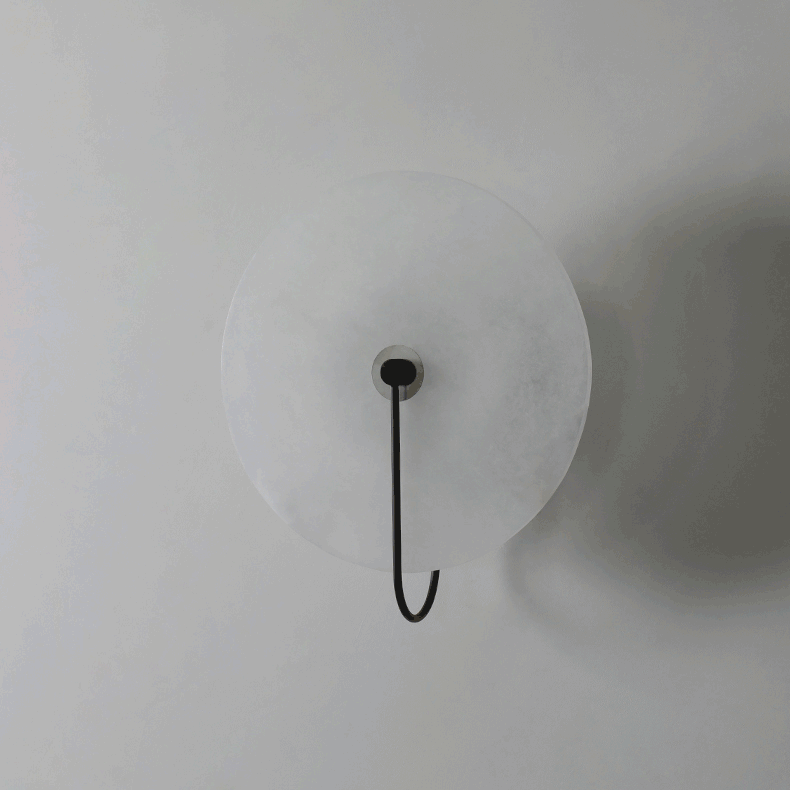 Kristy Alabaster LED Wall Lamp Round Iconic Circular - Neutralighting