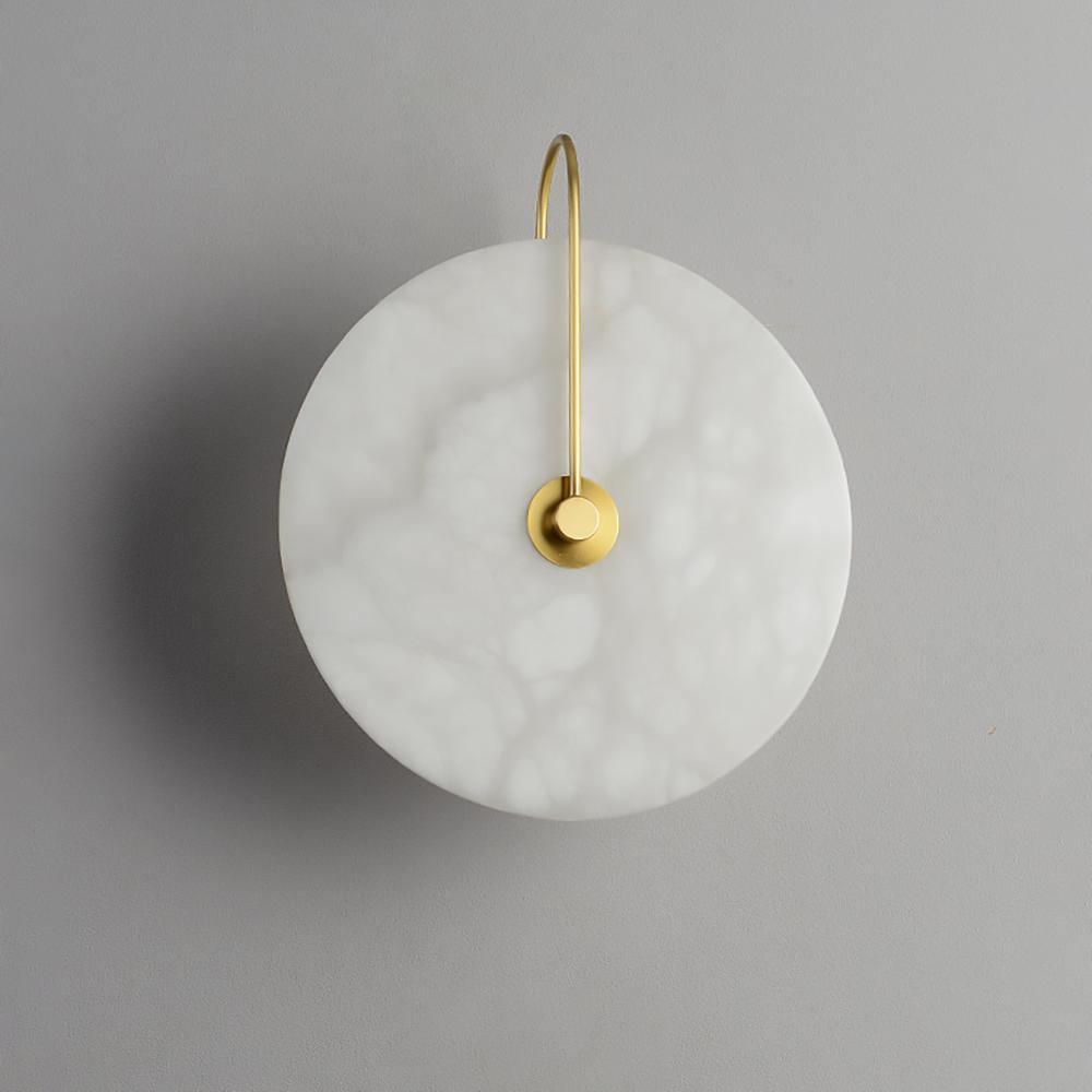 Kristy Alabaster LED Wall Lamp Round Iconic Circular - Neutralighting