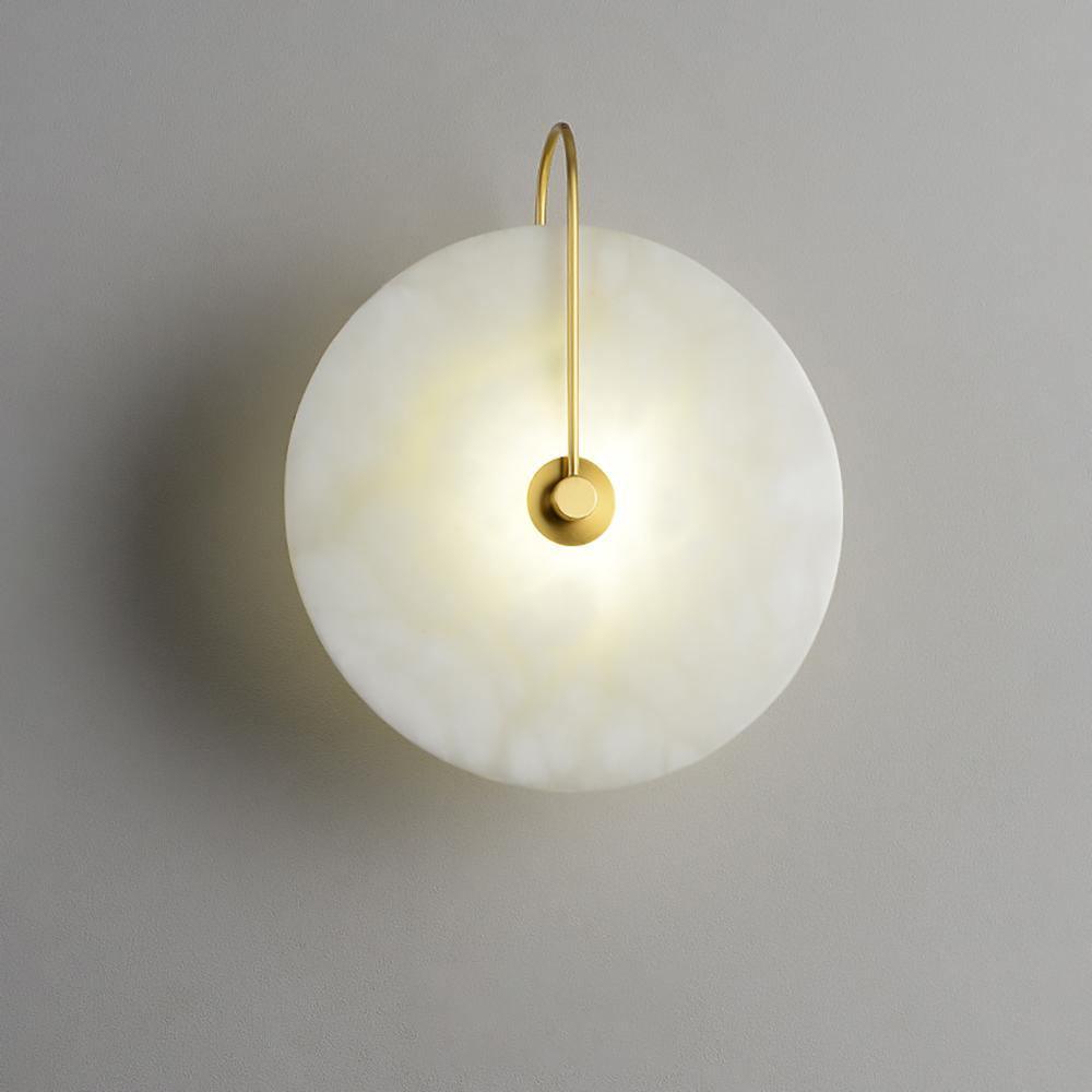 Kristy Alabaster LED Wall Lamp Round Iconic Circular - Neutralighting