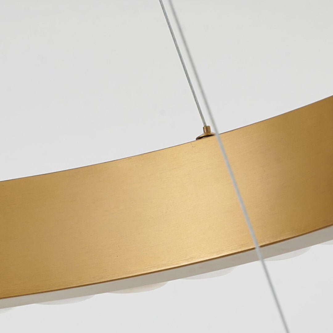 Orion Double Ring Alabaster Chandelier - Neutralighting