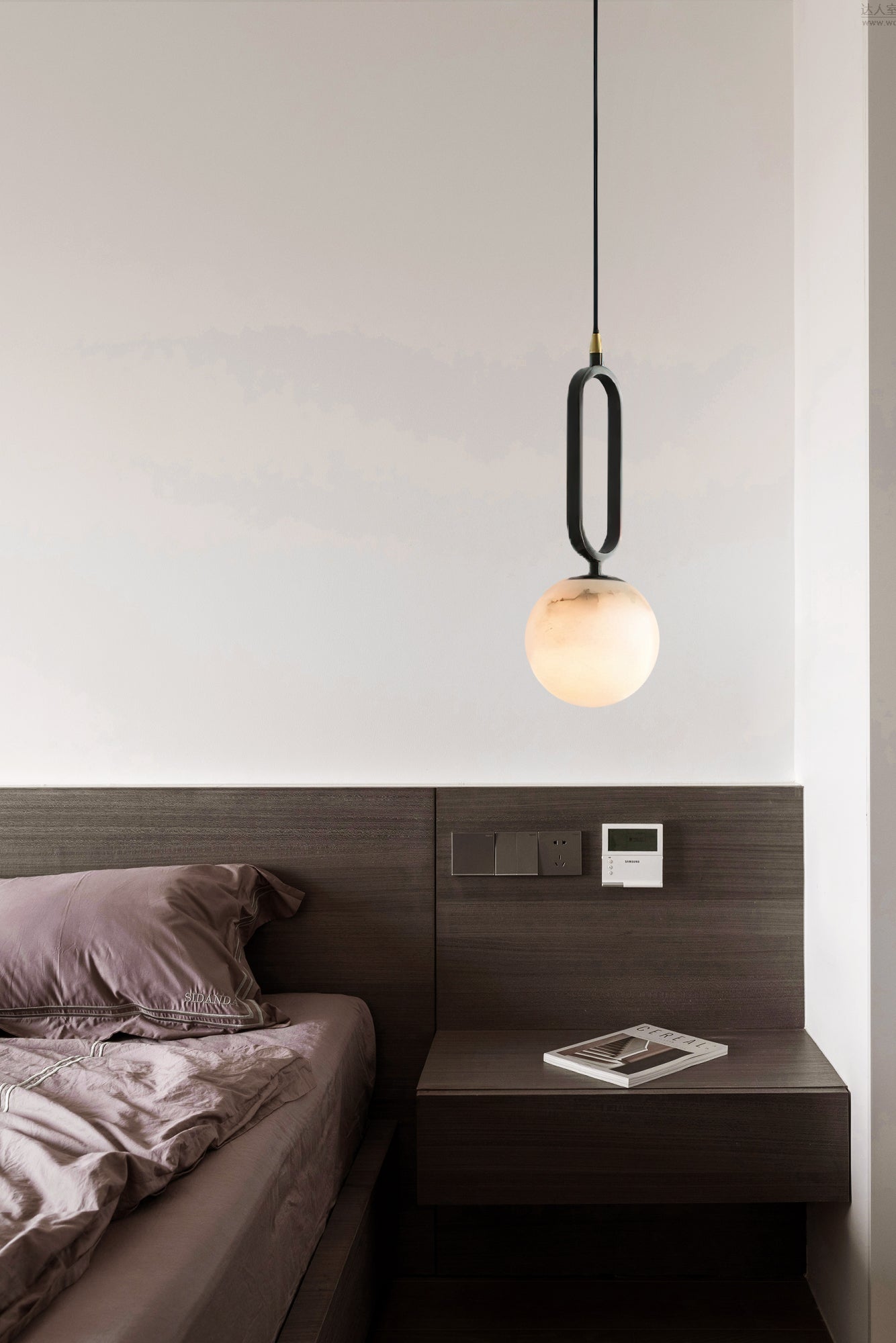 Gloruvyd Minimalist Ball Alabaster Pendant Light - Neutralighting