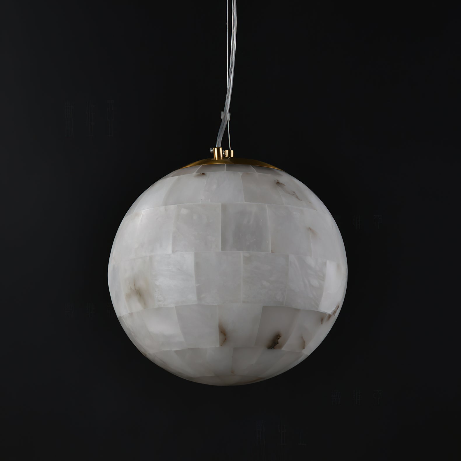 Fljotuvye Modern Ball Alabaster Pendant Light - Neutralighting