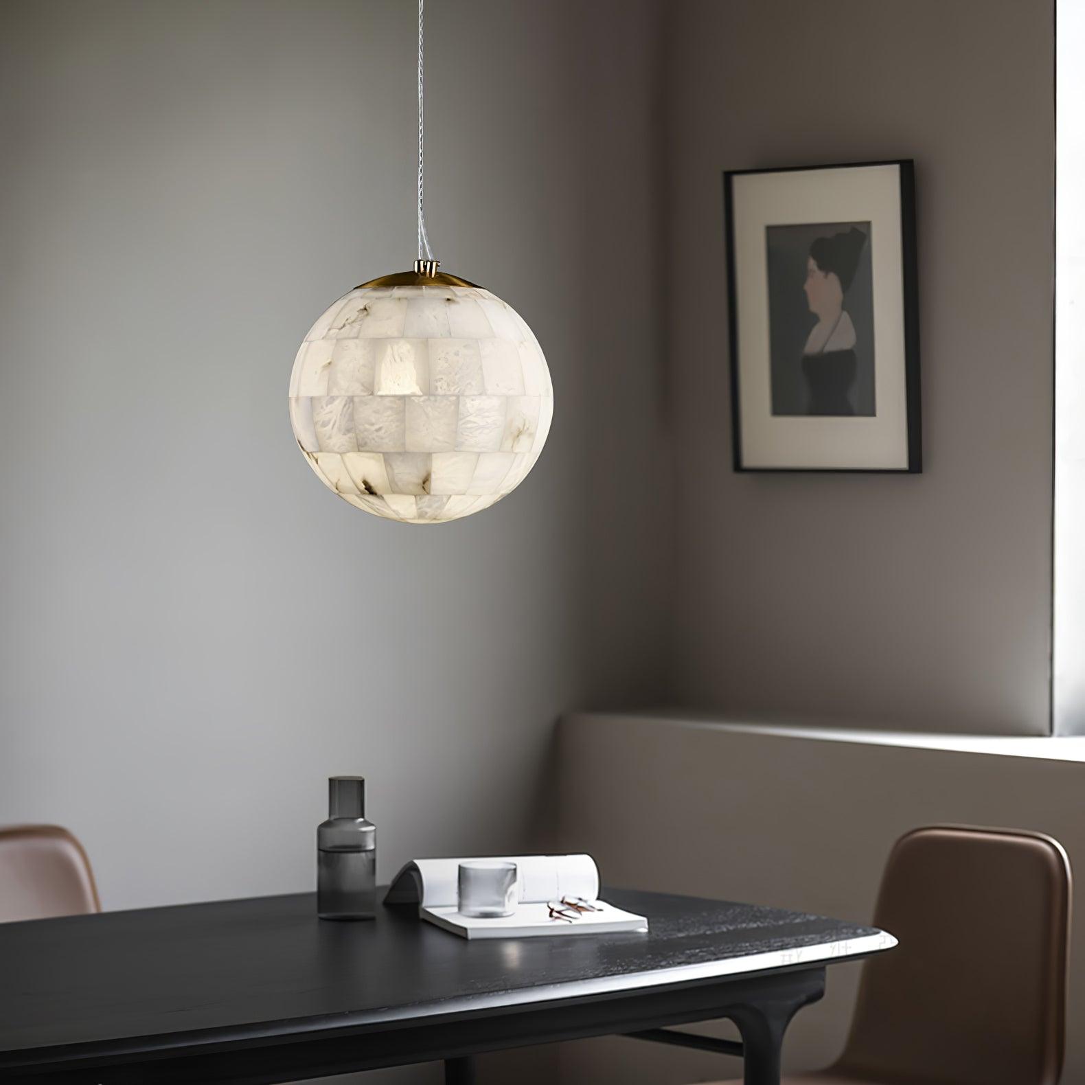 Isolde Alabaster Globe Pendant Light - Neutralighting