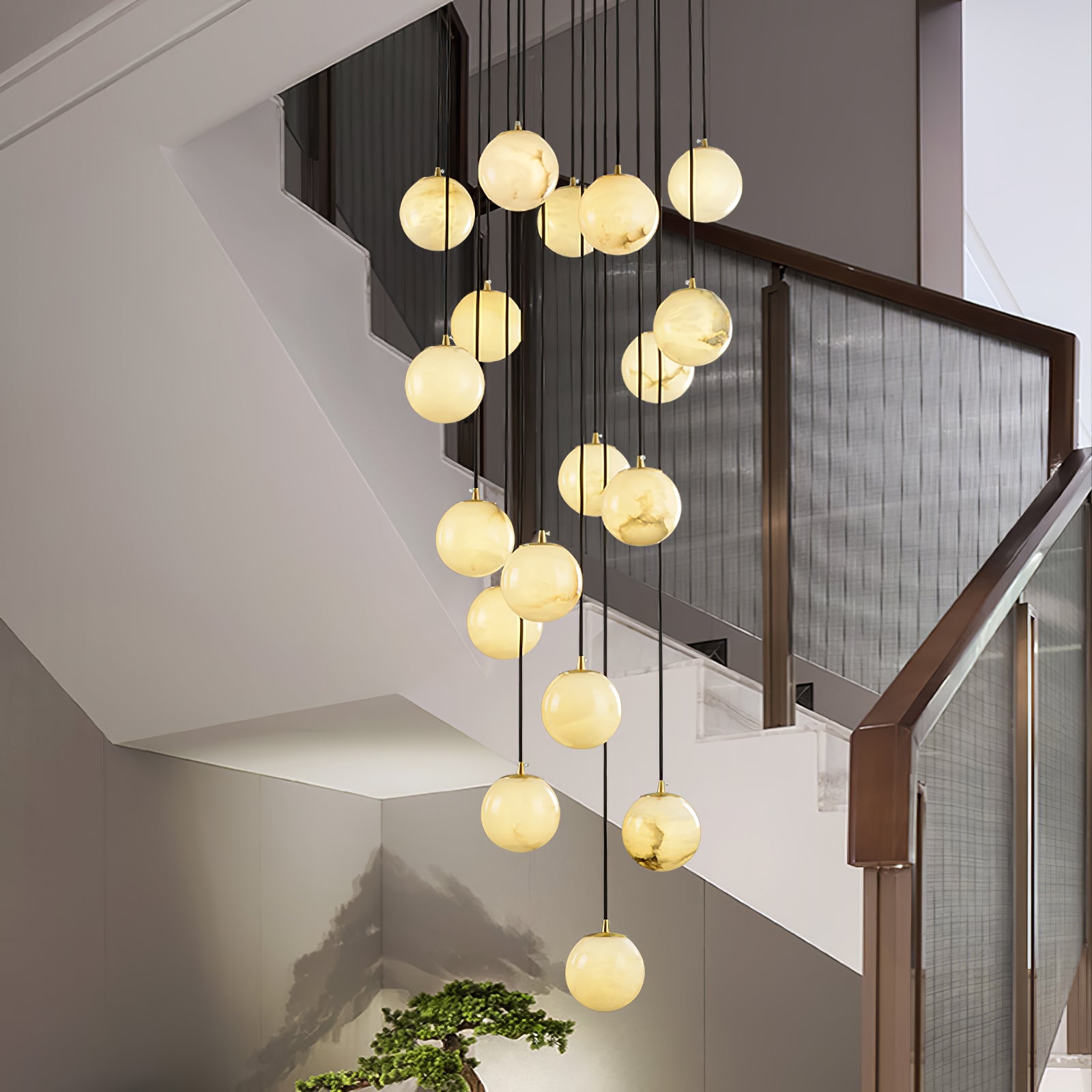 Alabaster Chandelier Balls Cluster - Neutralighting