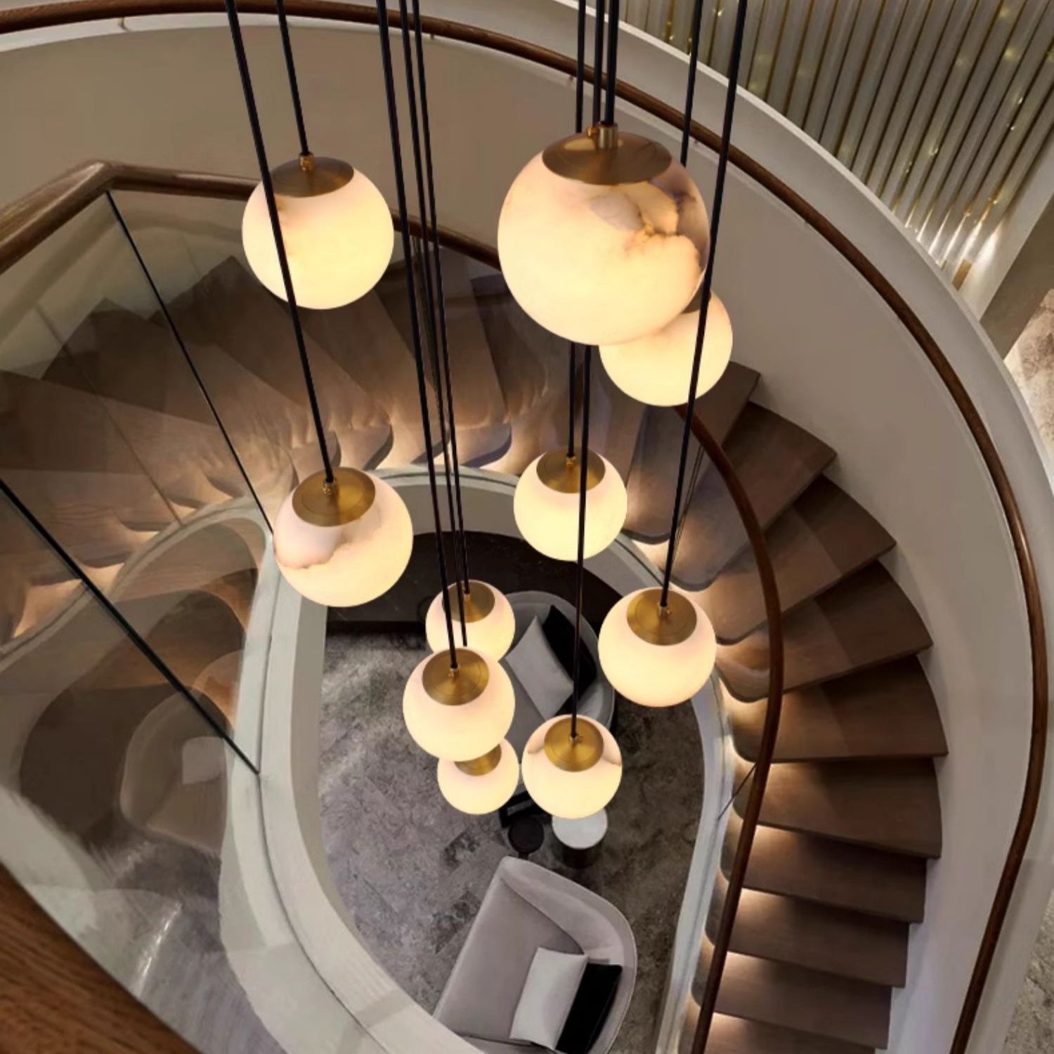 Alabaster Chandelier Balls Cluster - Neutralighting